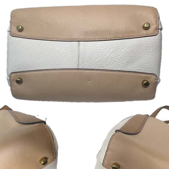 Coach Harmony Colorblock Chalk Beige Glovetanned Leather Hobo 53353 Bag - Picture 11 of 16